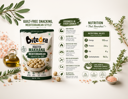 Mediterranean Herb & Sea Salt – Roasted Makhana